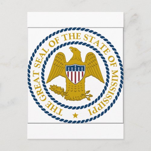 Mississippi State Seal Postcard