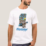 Mississippi State Tattoo Riverboats Cotton Field T-Shirt