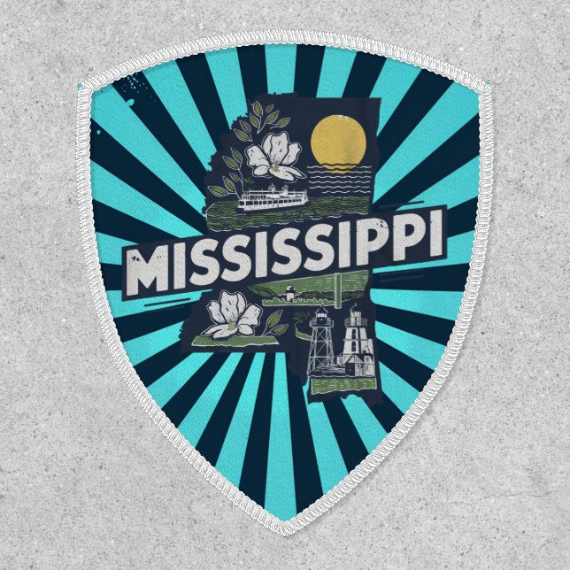 Mississippi State Travel Badge Patch (Front)