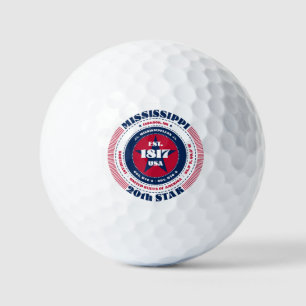 Mississippi Statehood Patriotic Gift Golf Balls