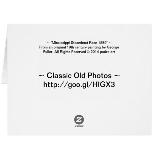 Mississippi Steamboat Race 1859 (Back Horizontal)