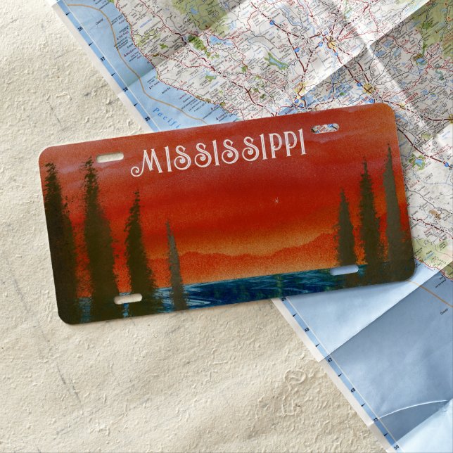 Mississippi the Magnolia State License Plate (In Situ)