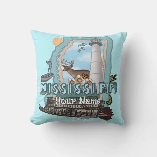 Mississippi Throw Pillow