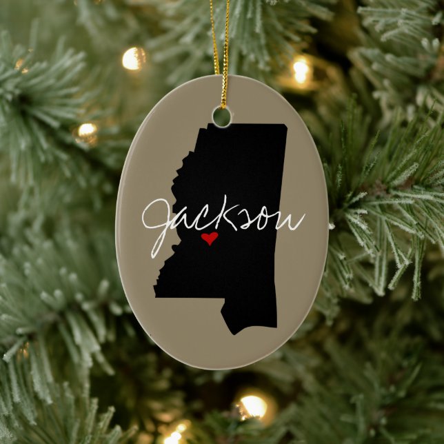 Mississippi Town Ceramic Ornament (Tree)
