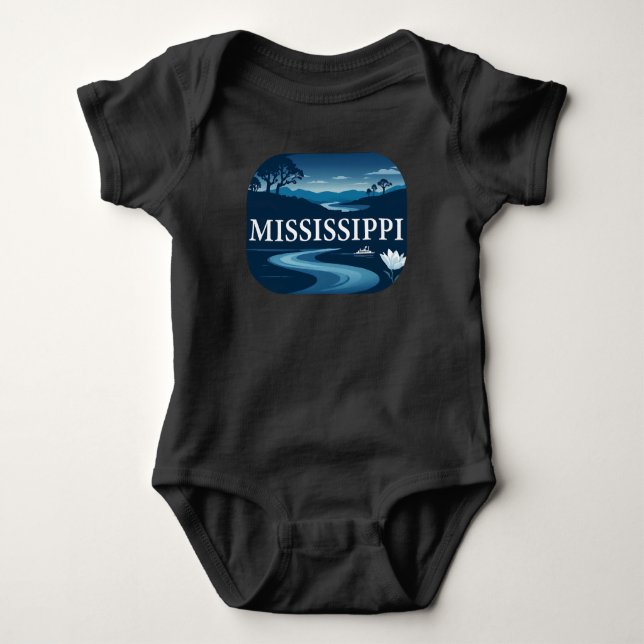 Mississippi United States of America Baby Bodysuit (Front)