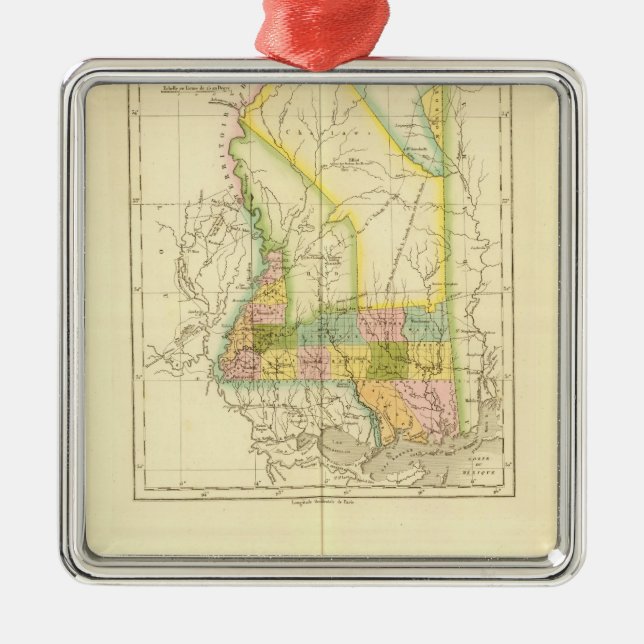 Mississippi US Metal Ornament (Front)