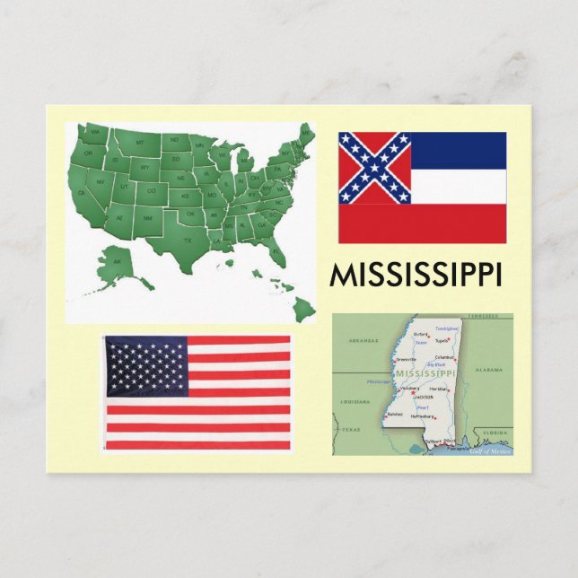 Mississippi USA Postcard (Front)