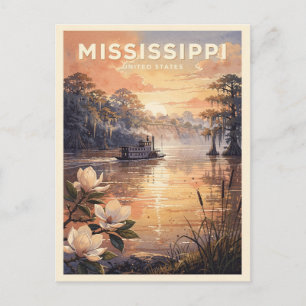 Mississippi USA Vintage Travel Postcard