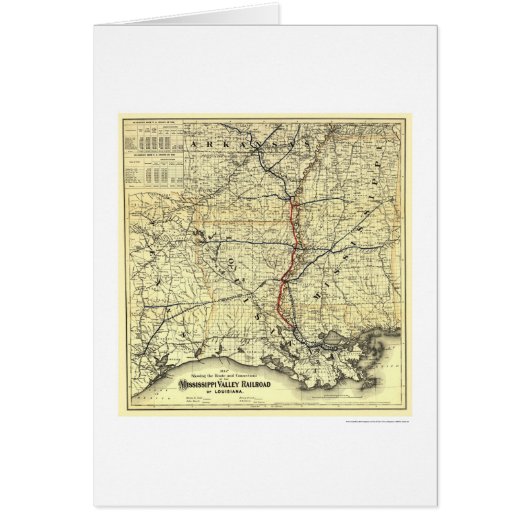 Mississippi Valley Railroad Map 1882 (Front)