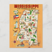 Mississippi Vintage Map