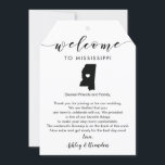 Mississippi Wedding Welcome Tag Letter Itinerary<br><div class="desc">This modern and elegant card / gift tag is the perfect addition to your hotel welcome bags. Enter the main events and a customized note to help your guests navigate the weekend. The extra large size allows you to enter all the information you need, then just tie to the handles...</div>