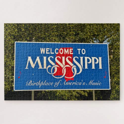 Mississippi Welcome Sign Jigsaw Puzzle