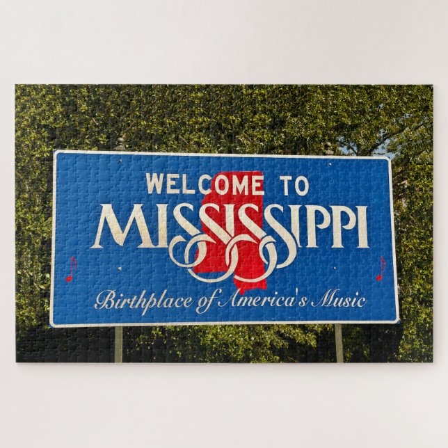 Mississippi Welcome Sign Jigsaw Puzzle (Horizontal)