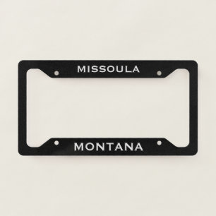 Missoula Montana Black License Plate Frame