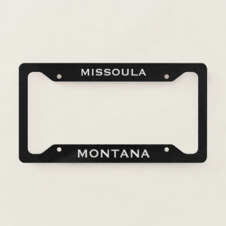 Missoula Montana Black License Plate Frame