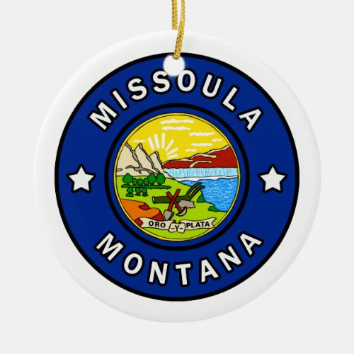 Missoula Montana Ceramic Ornament