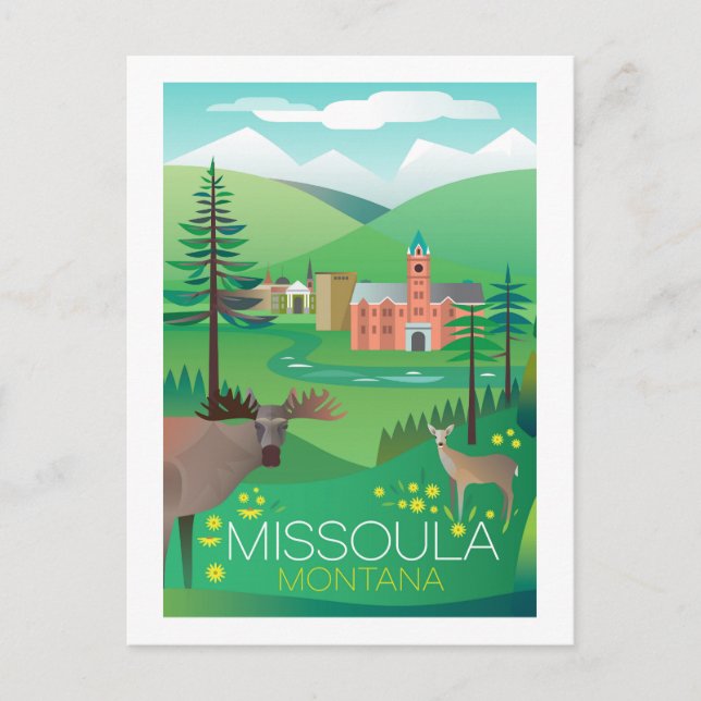 Missoula, Montana Postcard (Front)