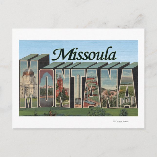 Missoula, Montana Postcard (Front)