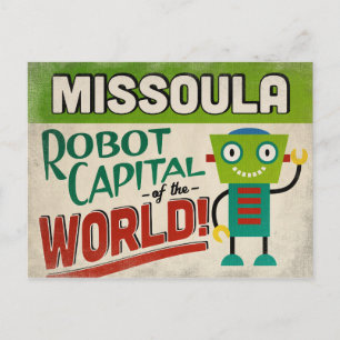 Missoula Montana Robot - Funny Vintage Postcard