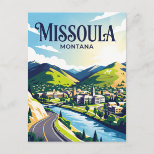 Missoula USA Postcard