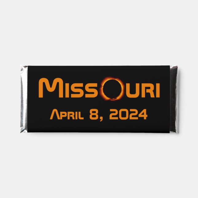 Missouri 2024 Total Solar Eclipse  Hershey Bar Favors (Front)