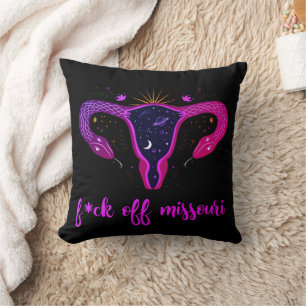Missouri Abortion Ban Celestial Uterus Protest Throw Pillow