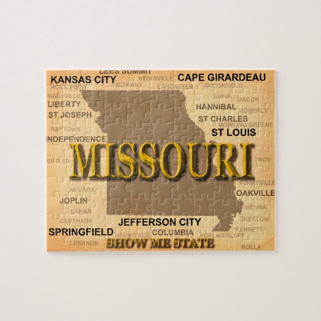 Missouri Antique Map Jigsaw Puzzle (Horizontal)