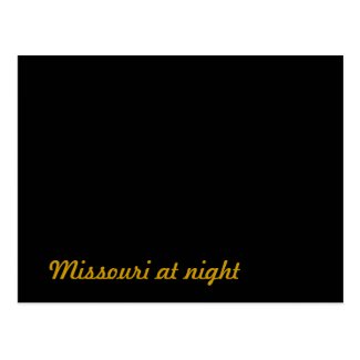 Missouri at night postcard