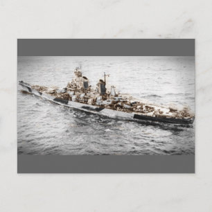 Missouri at Sea Postcard