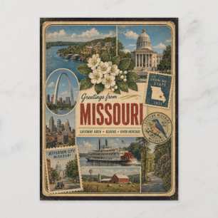 Missouri Authentic Vintage Style Postcard