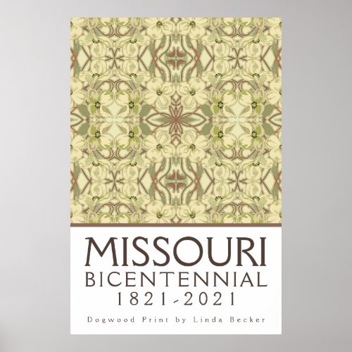 Missouri Bicentennial Dogwood Poster