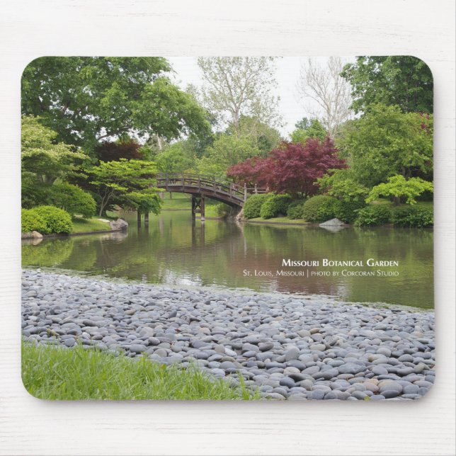 Missouri Botanical Garden Japanese Drum Bridge Mouse Pad (Front)