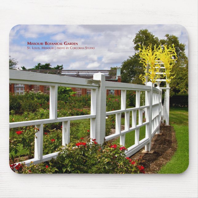 Missouri Botanical Garden Rose Garden Fence Mouse Pad (Front)