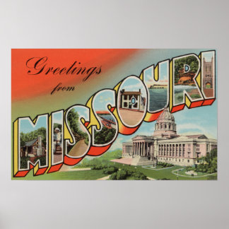 Missouri (Capital Building) - Large Letter Poster