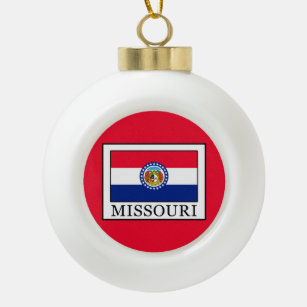 Missouri Ceramic Ball Christmas Ornament