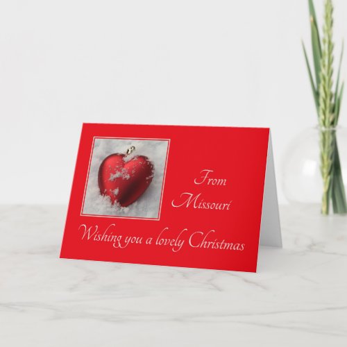 Missouri  Christmas Card state specific Holiday Card
