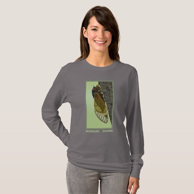 Missouri Cicada Drawing T-Shirt (Front Full)