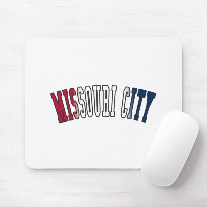 Missouri City in Texas State Flag Colors Mousepad