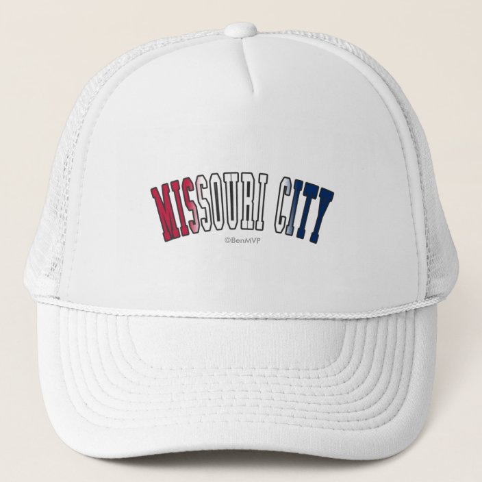 Missouri City in Texas State Flag Colors Trucker Hat