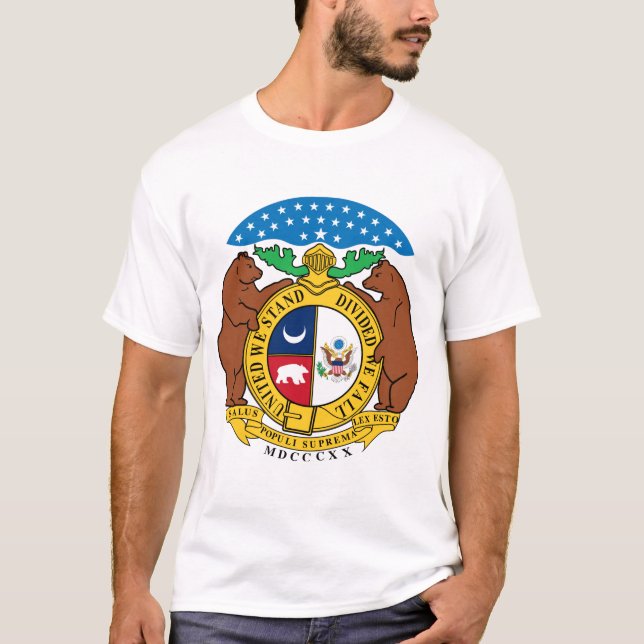 Missouri coat of arms, American T-Shirt (Front)