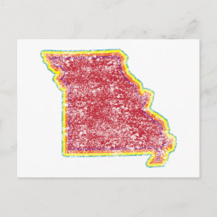 missouri color grunge postcard