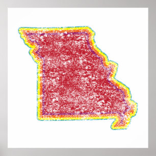 missouri color grunge poster