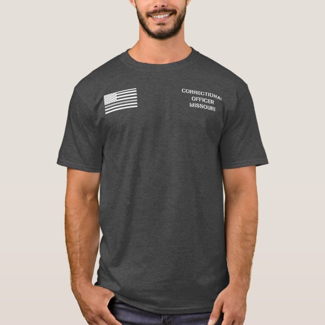 Missouri Correctional Officer Thin Gray Line T-Shirt (Front)
