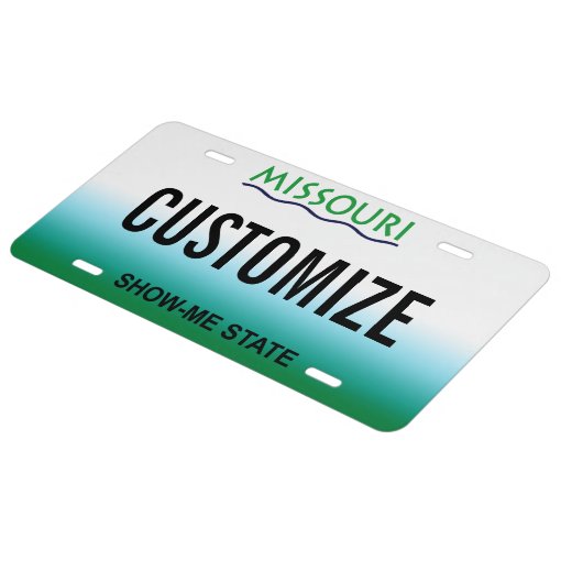 Missouri Custom License Plate | Zazzle