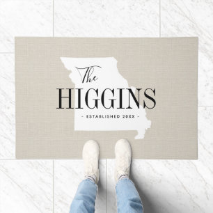 Missouri Family Monogram State Doormat