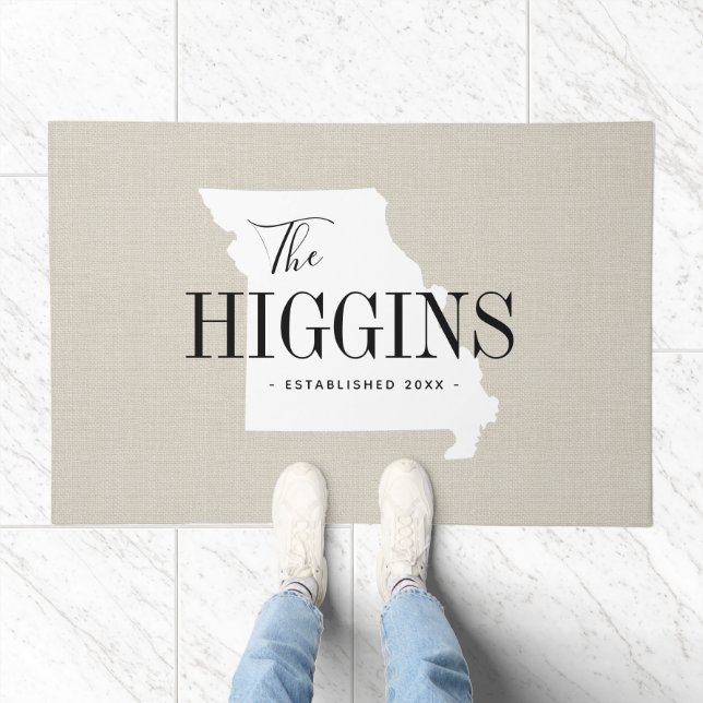 Missouri Family Monogram State Doormat (Indoor)