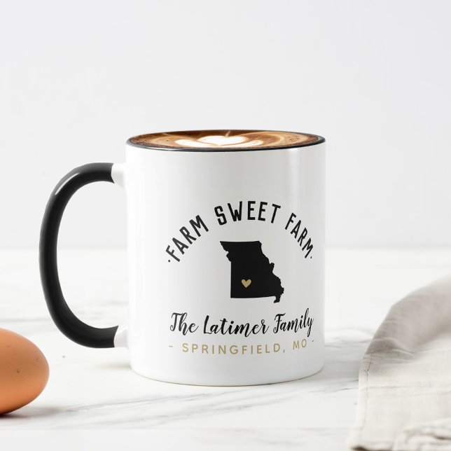 Missouri Farm Sweet Farm Family Monogram Mug (Creator Uploaded)