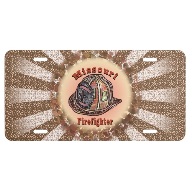 Missouri Firefighter  License Plate (Front)