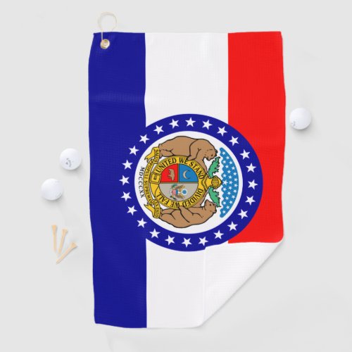 Missouri flag golf towel