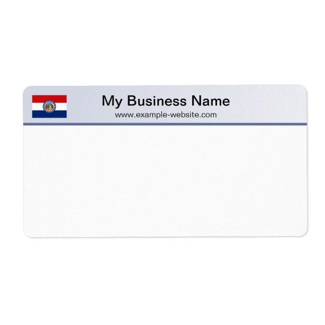 Missouri Flag Header Shipping Label (Front)